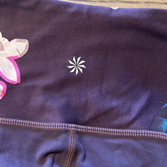 Athleta Piha Lotus Purple Floral Leggings - Picture 3 of 4